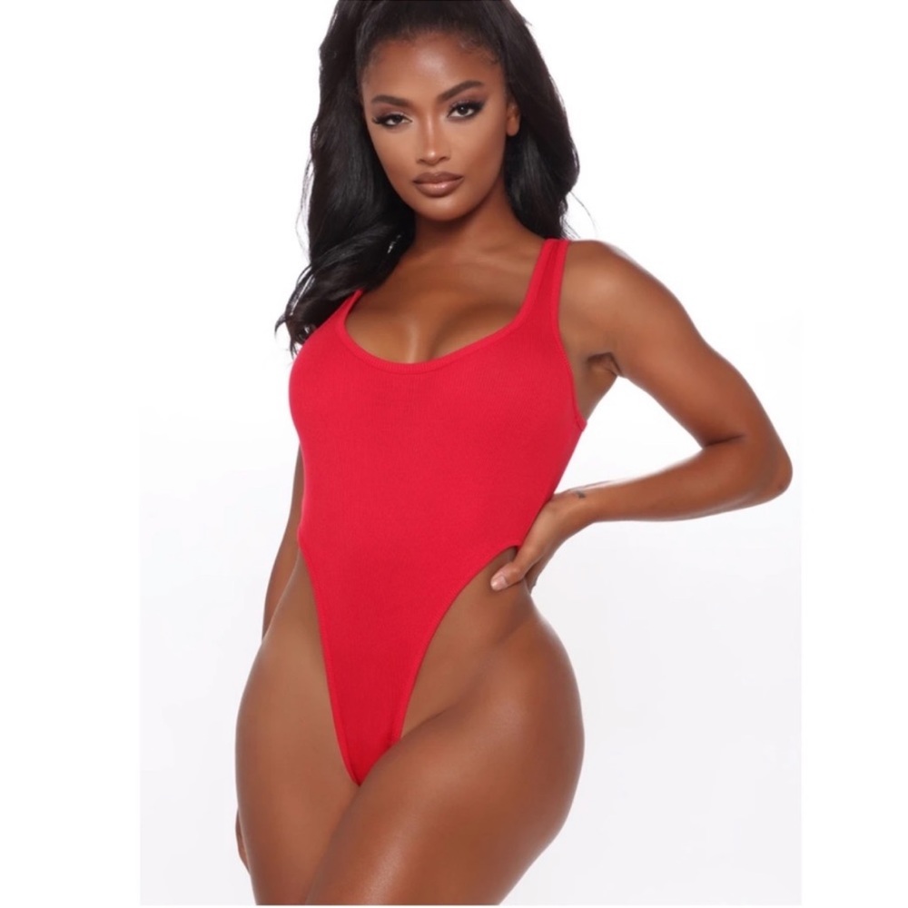 Fashion Nova Red One piece Swimsuit size M